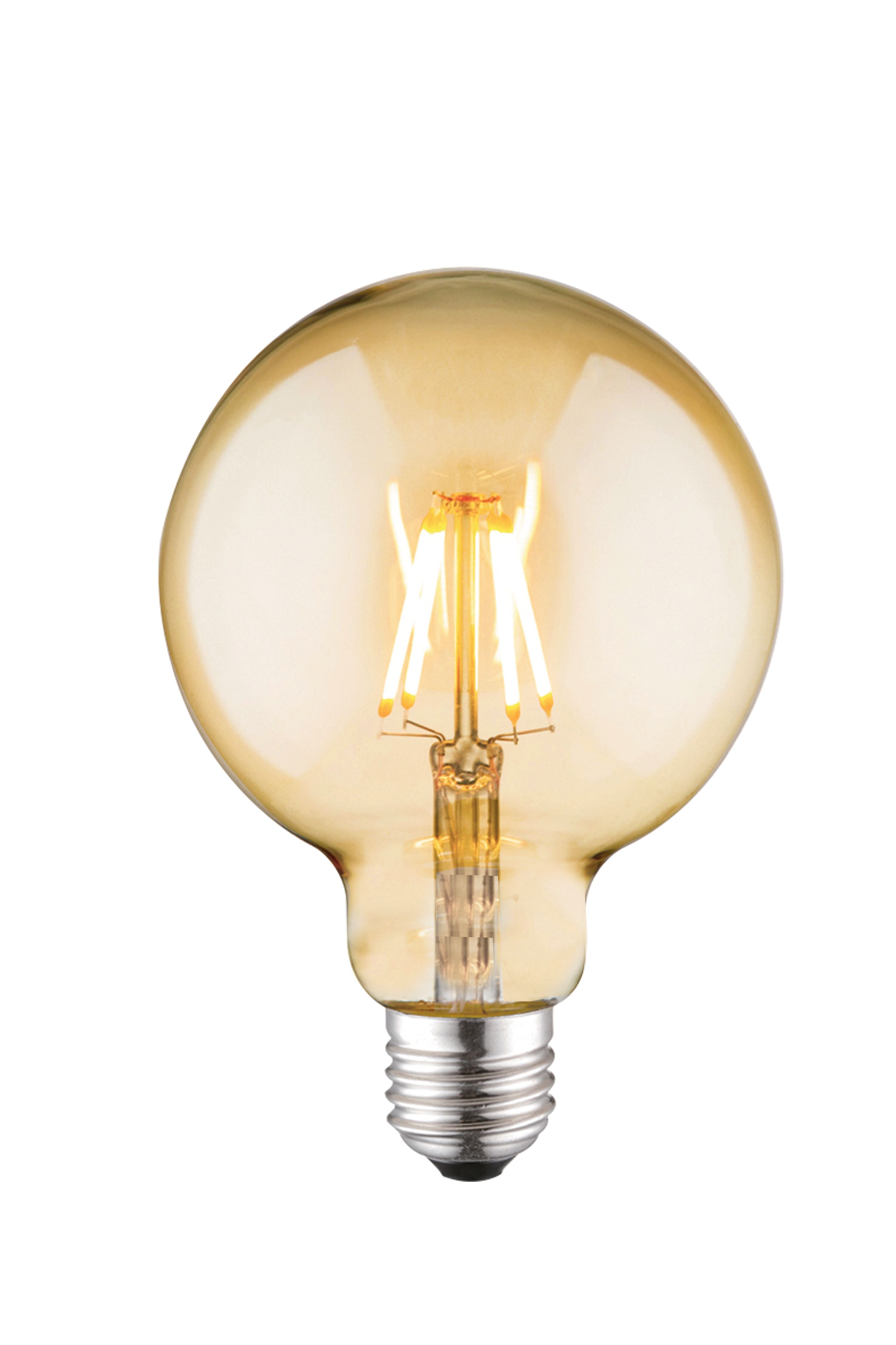 Aneta Home Glob G95 E27 4W LED filament dimbar 2700K, amber
