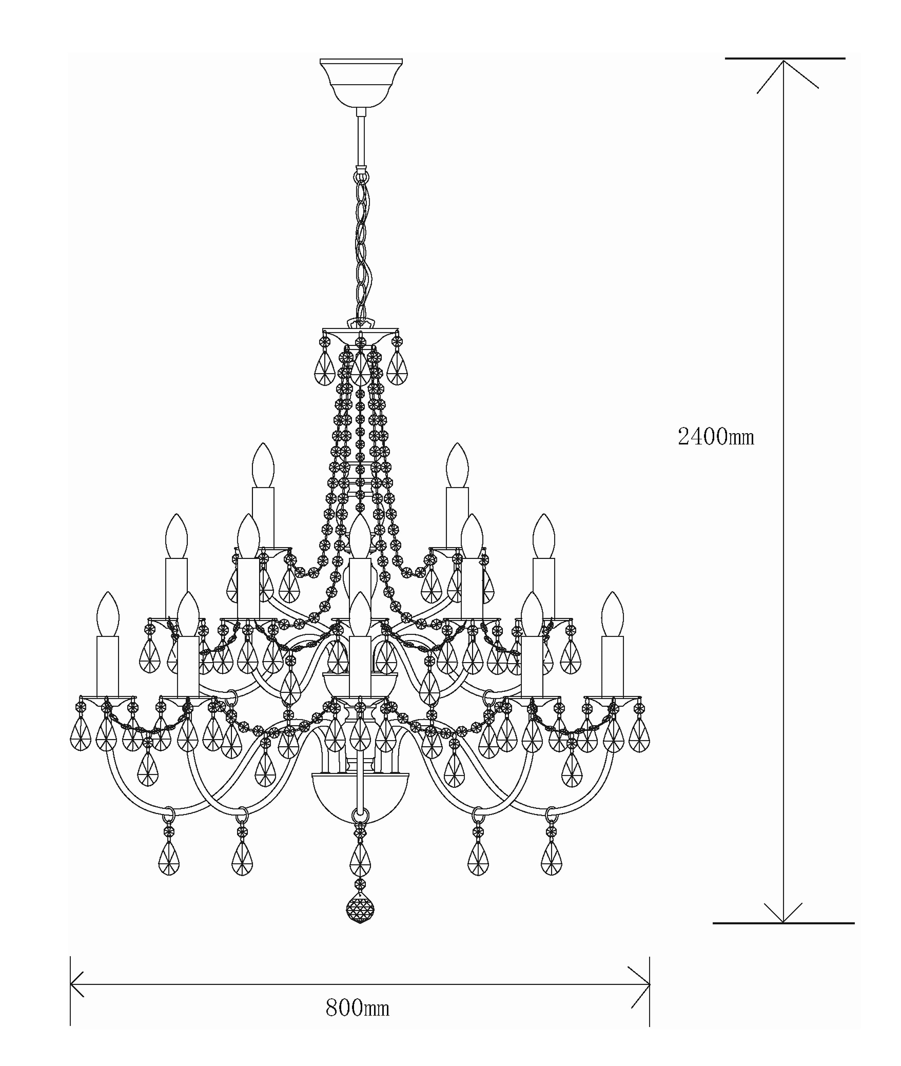 Aneta Home CHATEAU takkrona 18-arm