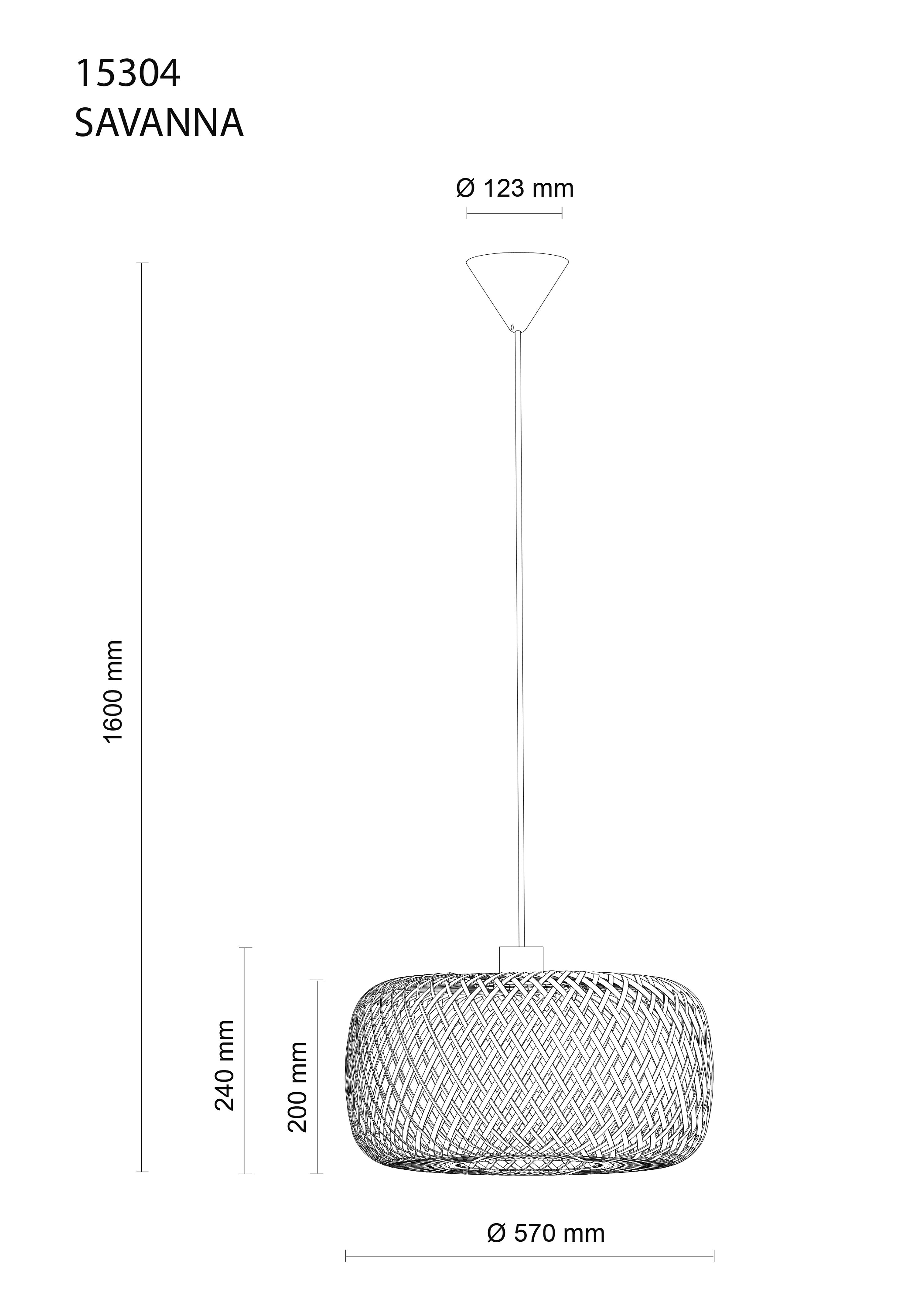 Aneta Home SAVANNA taklampa Ø57