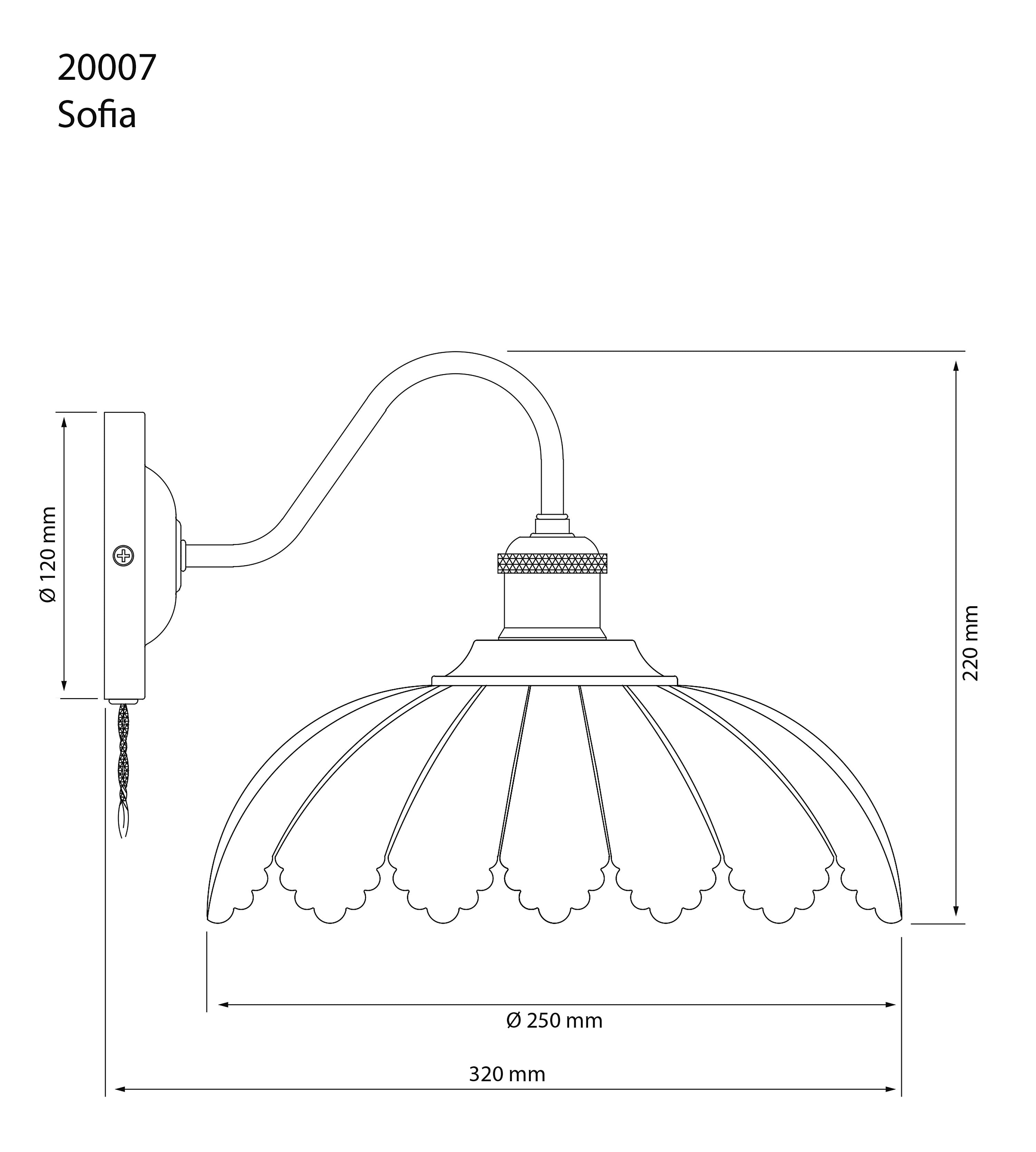 Aneta Home SOFIA vägglampa