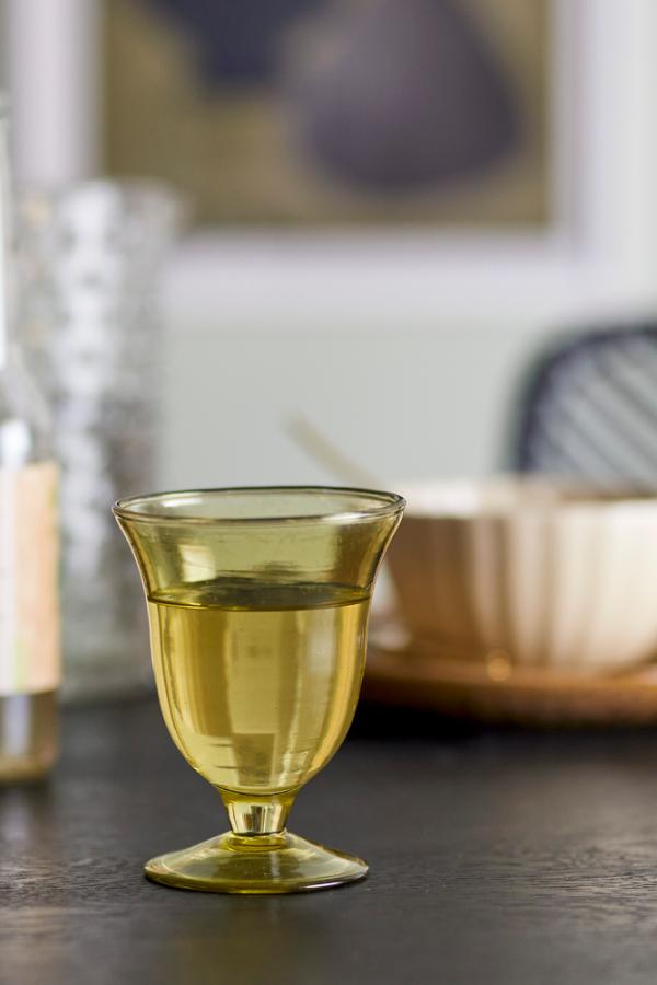 Bloomingville Florentine Wine Glass, Green, Recycled Glass