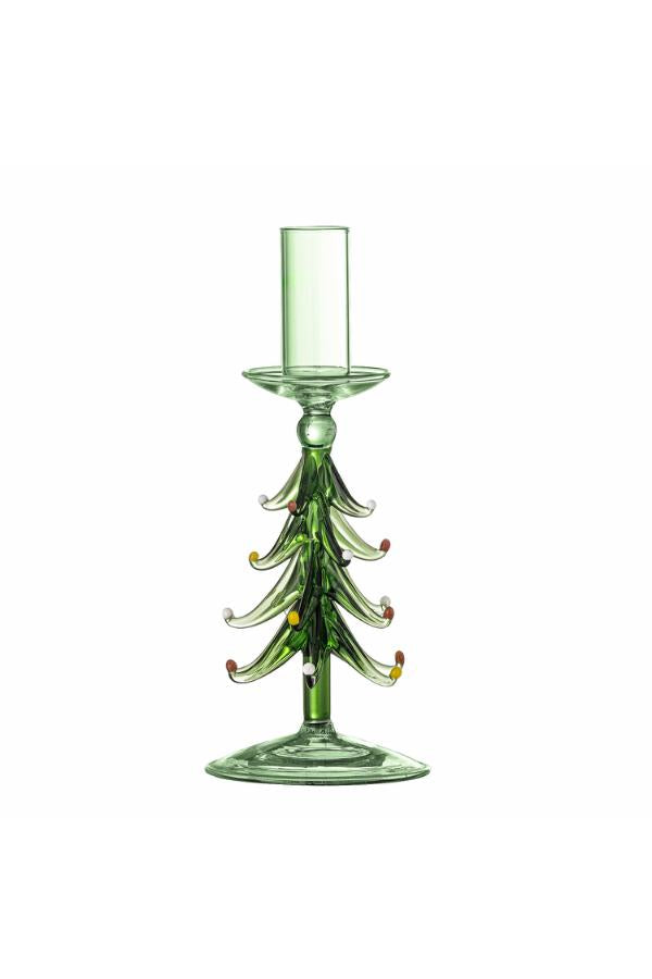 Bloomingville Brant Candle Holder, Green, Glass