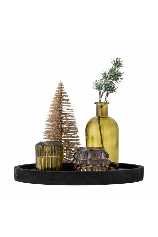 Bloomingville Sanga Tray w/Votive, Green, Glass