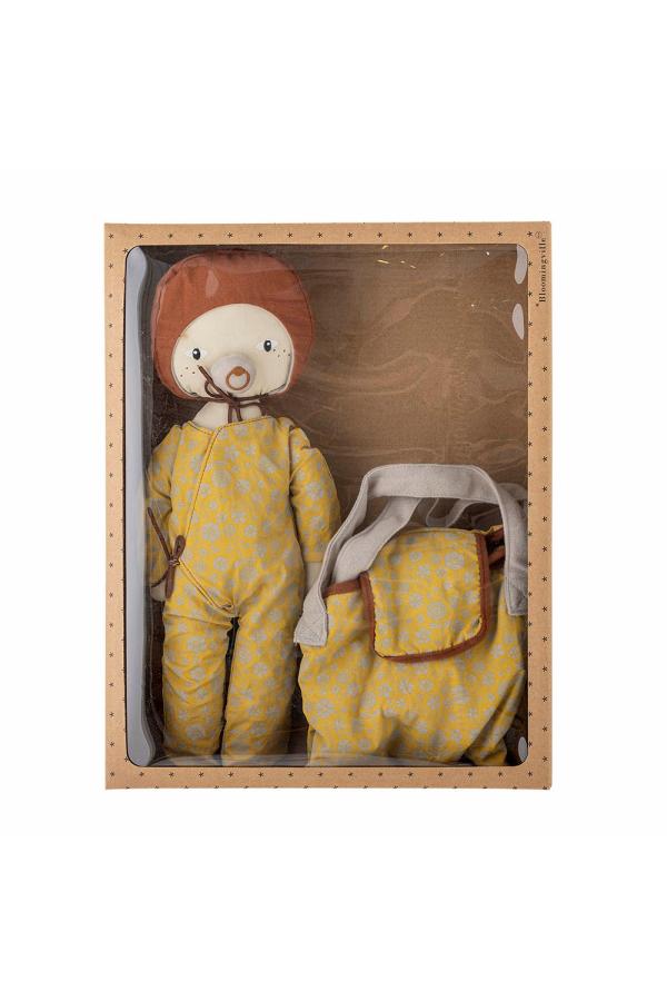 Bloomingville Mini Nalle Doll, Brown, Cotton
