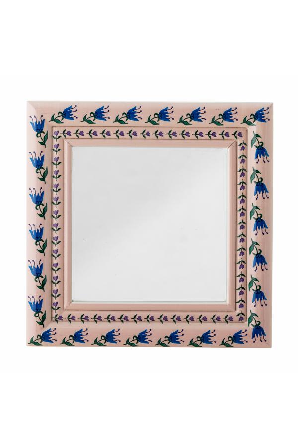 Bloomingville Badia Wall Mirror, Rose, Firwood