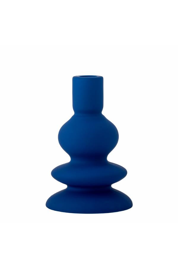 Bloomingville Thorne Candle Holder, Blue, Stoneware