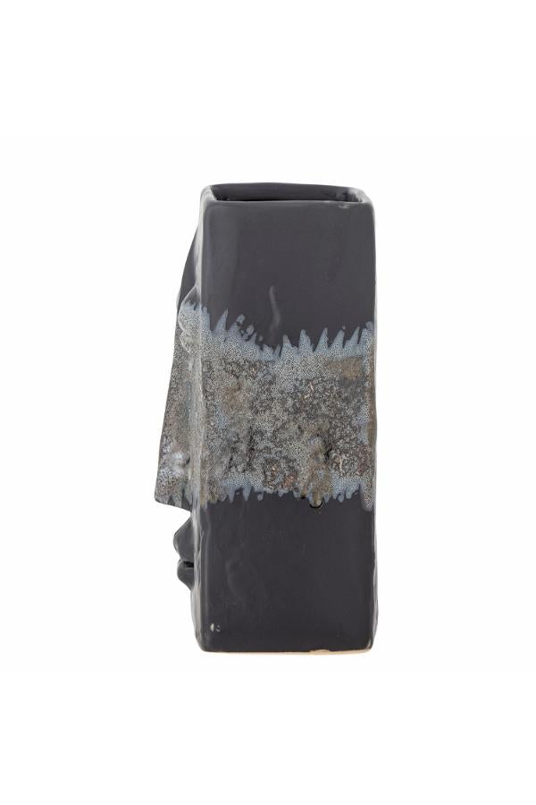 Bloomingville Nasru Vase, Black, Stoneware