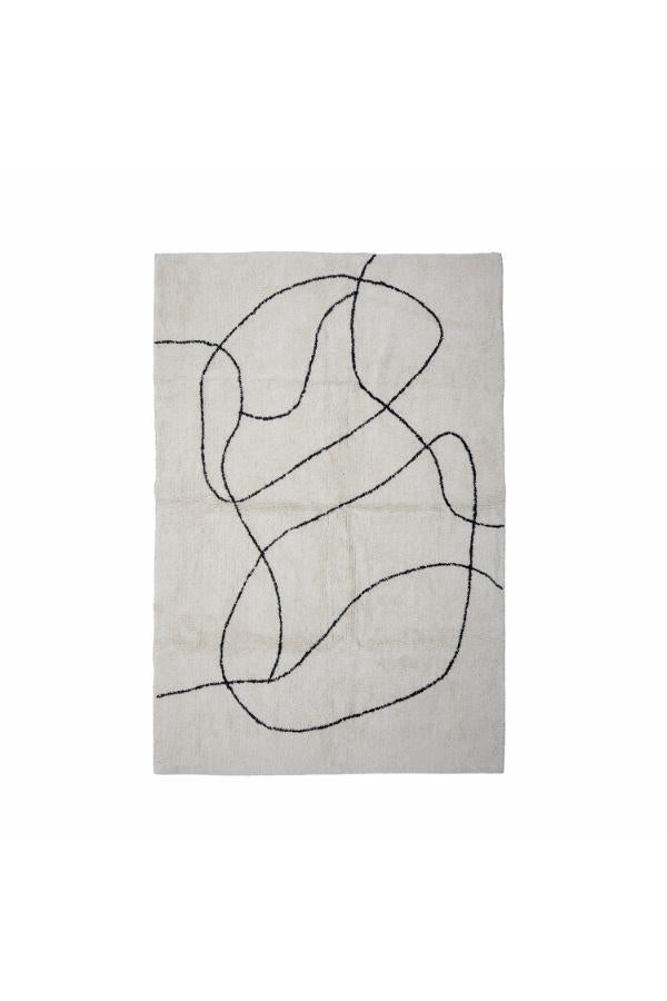 Bloomingville Viga Rug, White, Cotton