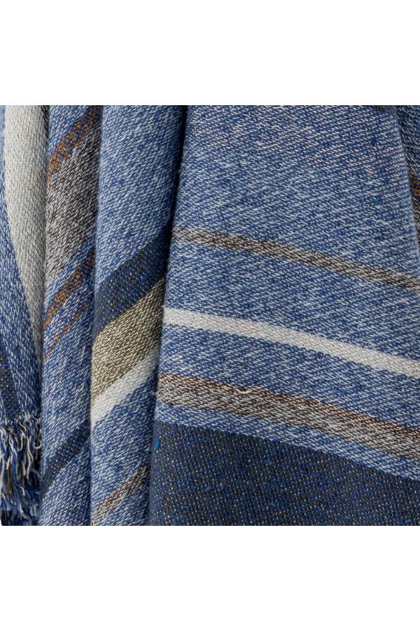 Bloomingville Toscana Throw, Blue, Recycled Cotton