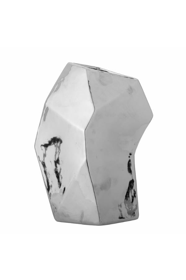 Bloomingville Dimona Vase, Silver, Stoneware