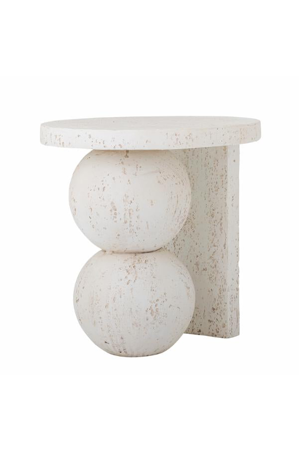 Bloomingville Tally Side Table, White, Resin