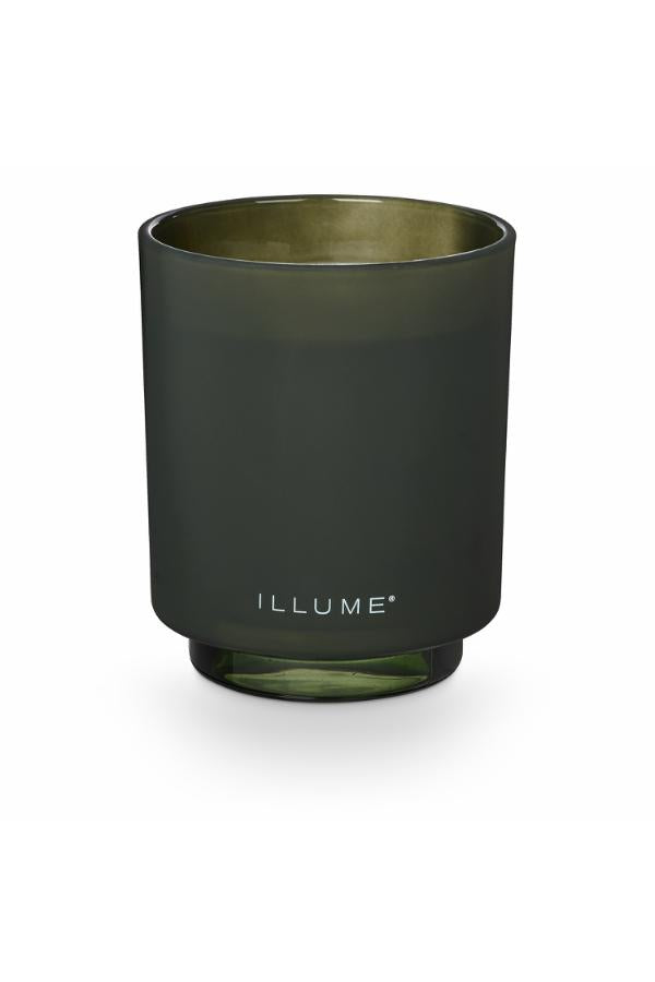 Illume Balsam & Cedar Box Glass Candle, Green,