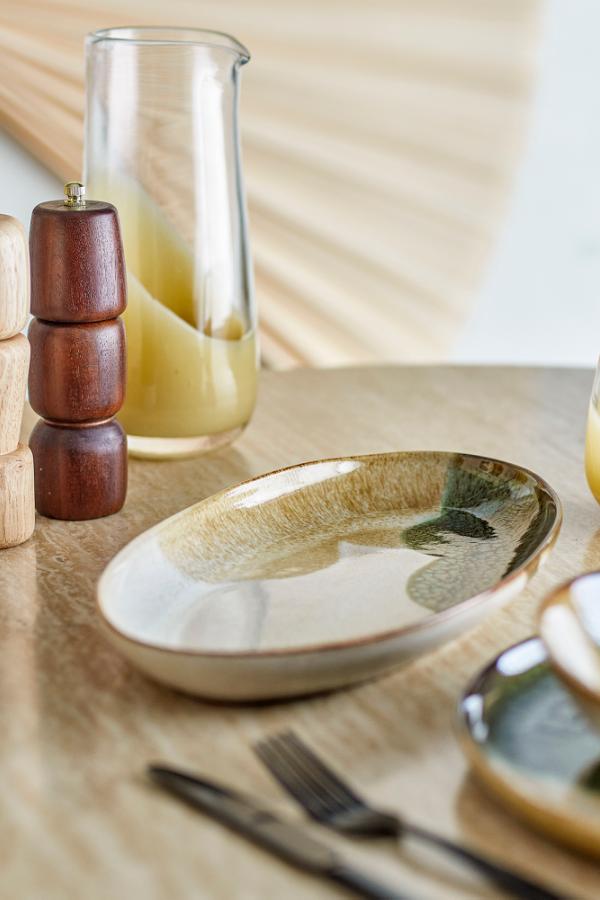 Bloomingville Jules Serving Plate, Green, Stoneware