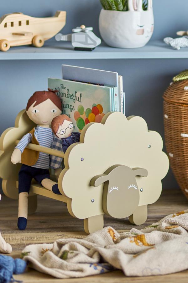 Bloomingville Mini Dolly Book Stand, Green, FSC®100%, MDF