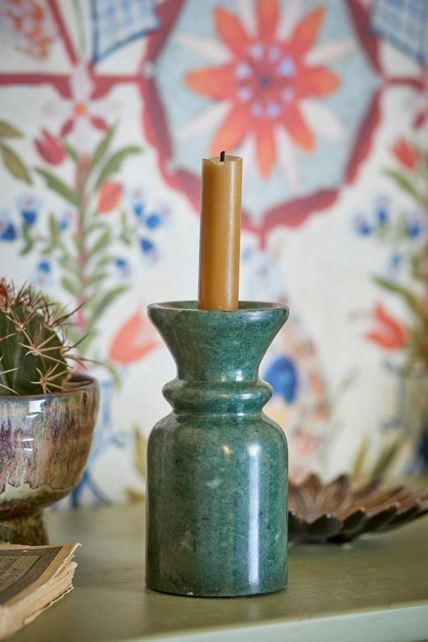 Creative Collection Sicilia Candle Holder, Green, Marble