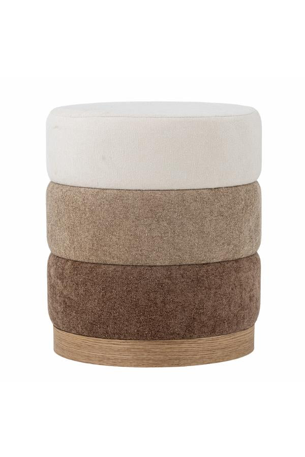 Bloomingville Bilbao Pouf, Brown, Polyester