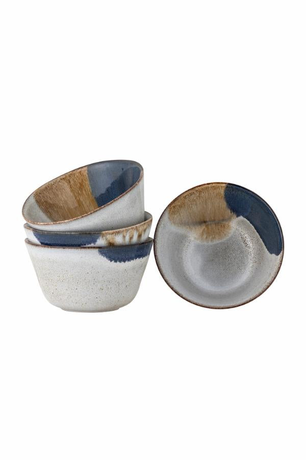 Bloomingville Jules Bowl, Multipack, Blue, Stoneware