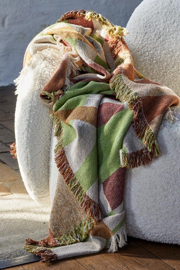 Bloomingville Galvin Throw, Multi, Recycled Cotton