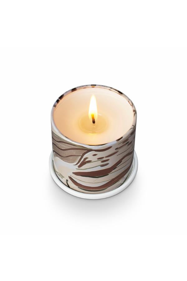 Illume Driftwood Demi Vanity Tin Candle, White,