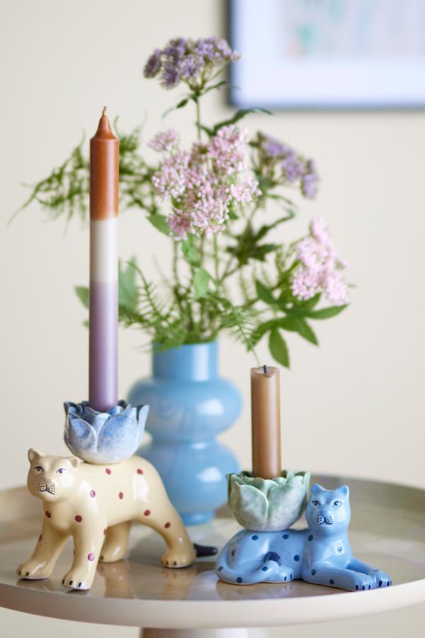 Bloomingville Rory Candle Holder, Multi, Stoneware