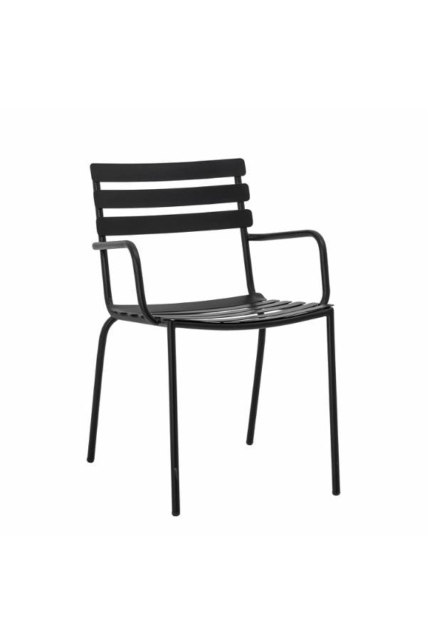 Bloomingville Monsi Dining Chair, Black, Galvanized Metal