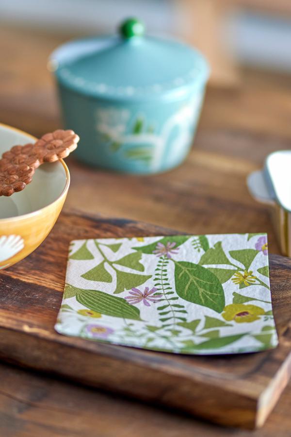 Creative Collection Camelie Napkin, Green, FSC®Mix, Paper