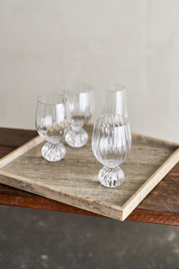 Bloomingville Majsa Tray, Brown, Marble