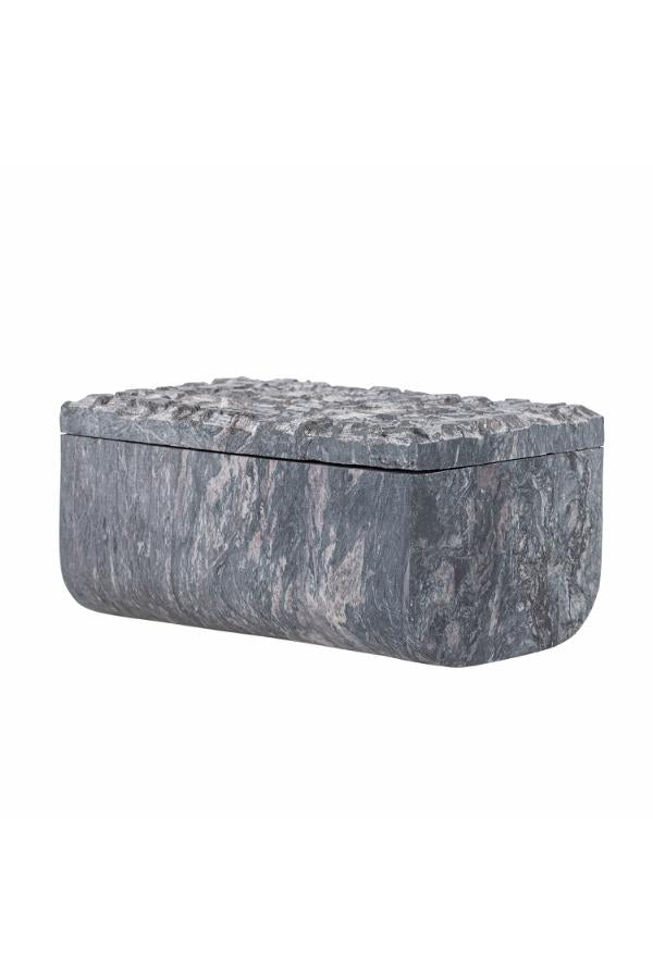 Bloomingville Nubia Box w/Lid, Grey, Soapstone