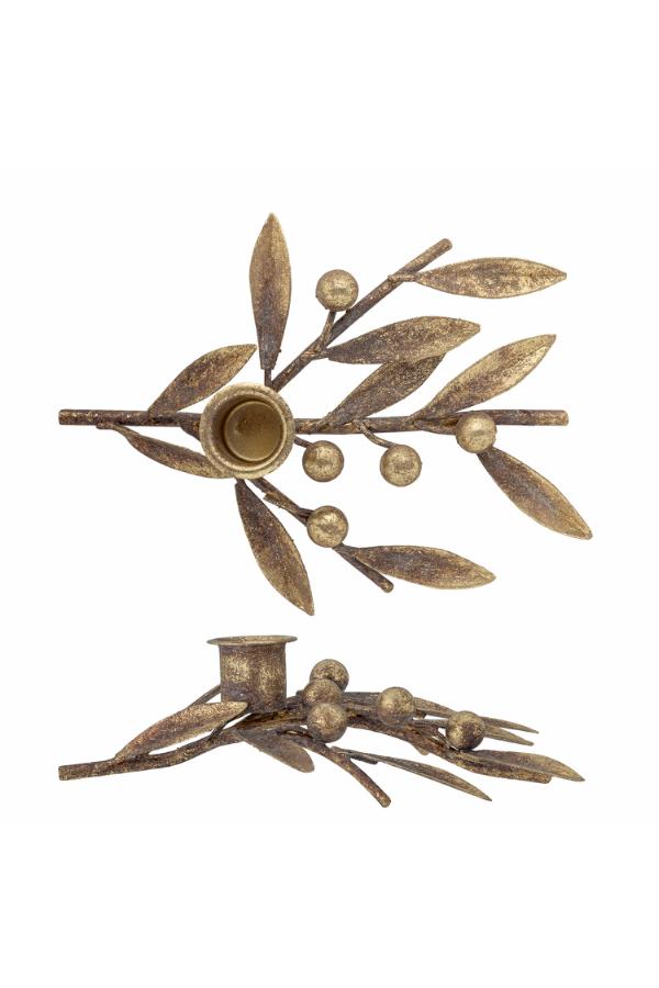 Bloomingville Mirabel Candle Holder, Gold, Metal
