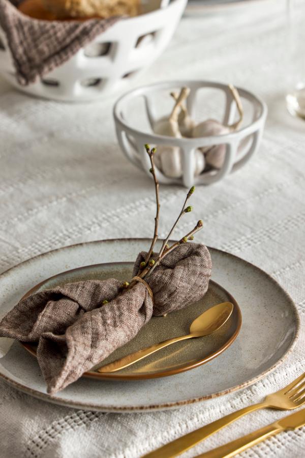 Bloomingville Sandrine Dinnerware Set, Nature, Stoneware