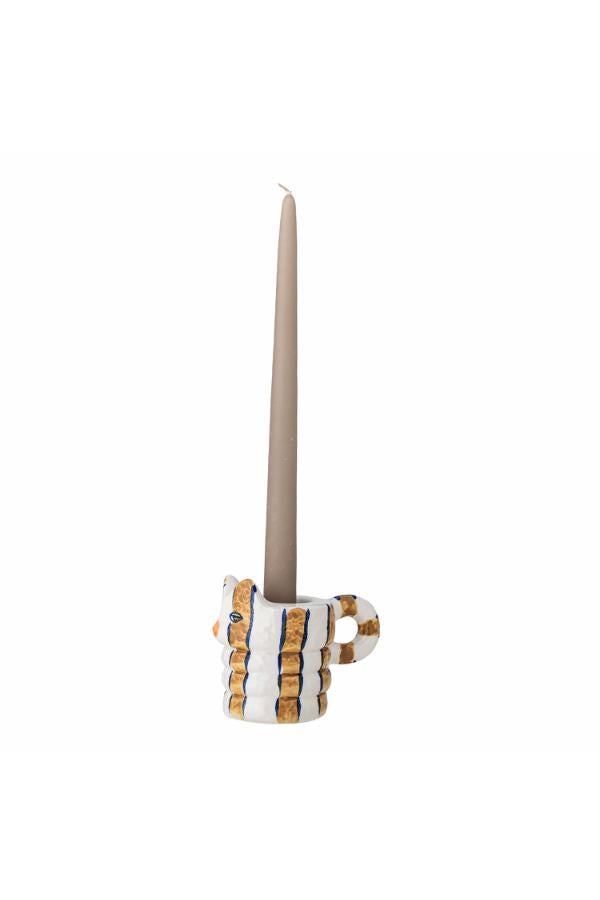 Bloomingville Caty Candle Holder, Brown, Stoneware