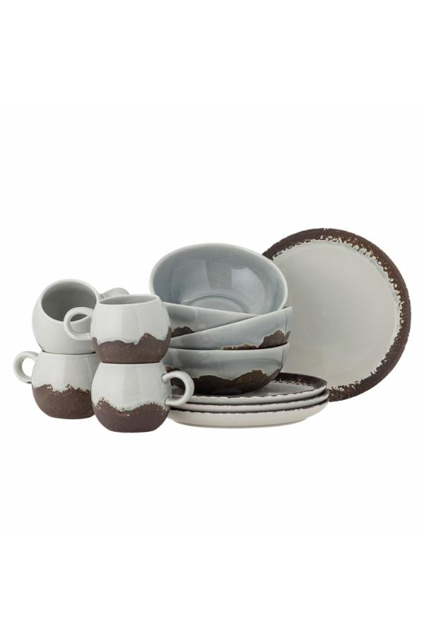 Bloomingville Paula Breakfast Set, Brown, Stoneware