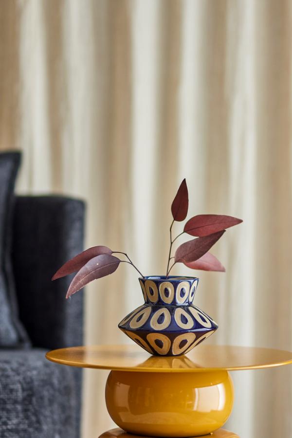 Bloomingville Bashir Vase, Blue, Stoneware