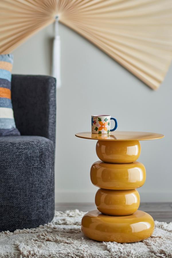 Bloomingville Olonne Side Table, Yellow, Metal