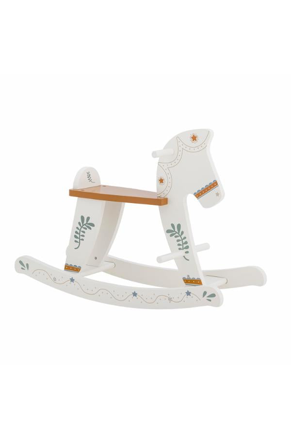 Bloomingville Mini Ruddy Rocking Toy, Horse, White, MDF