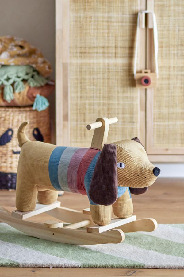 Bloomingville Mini Charlie Rocking Toy, Dog, Multi, Polyester