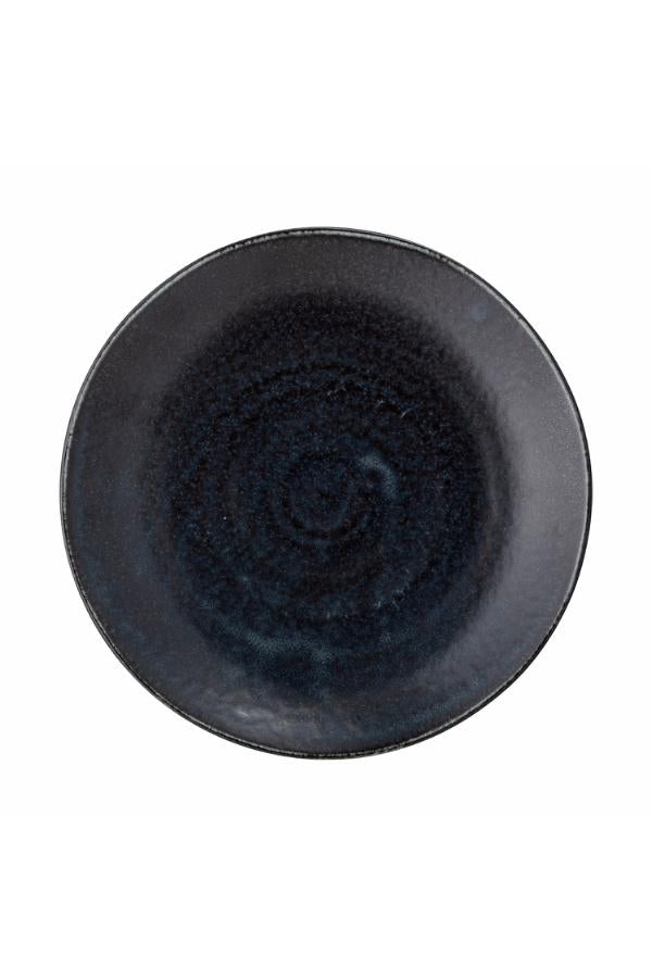 Bloomingville Yoko Plate, Black, Porcelain