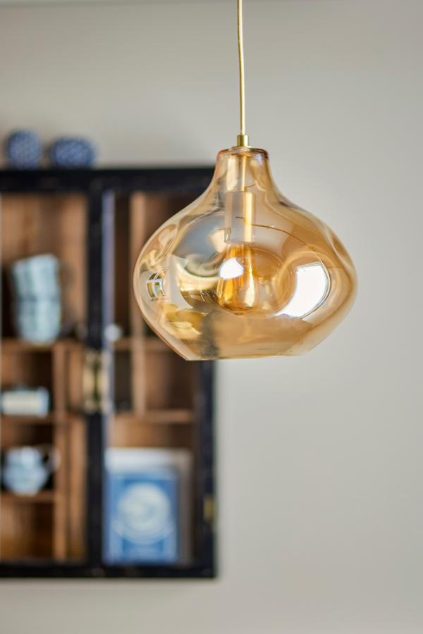Creative Collection Azizi Pendant Lamp, Brown, Glass
