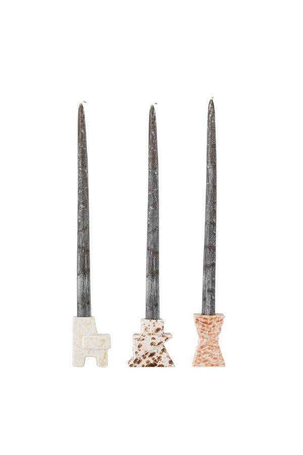 Bloomingville Blanchard Candle Holder, Nature, Stoneware