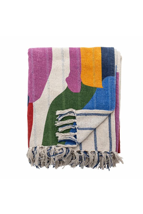 Bloomingville Artista Throw, Multi, Recycled Cotton