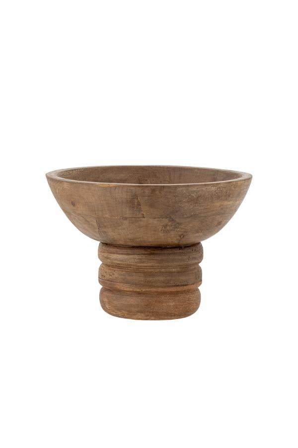 Bloomingville Nanuka Pedestal Bowl, Nature, FSC®100%, Mango
