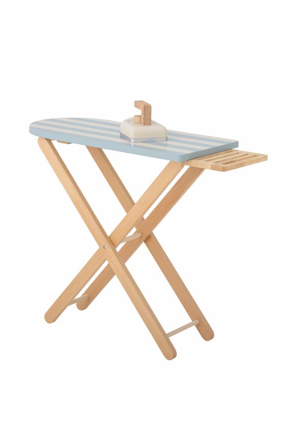 Bloomingville Mini Sande Toy Ironing Board & Iron, Blue, FSC®100%, MDF