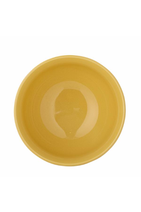 Bloomingville Mini Celebrate Bowl, Yellow, Stoneware