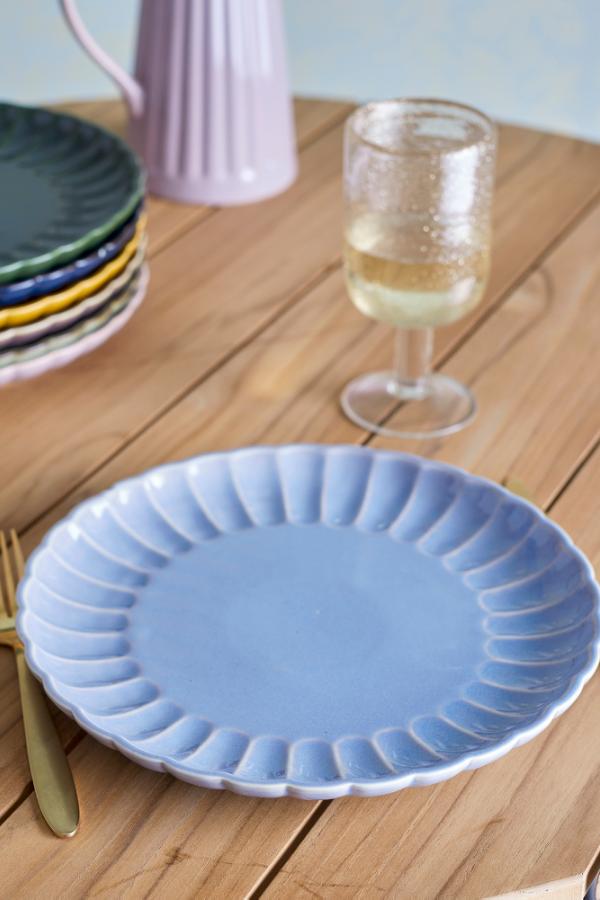 Bloomingville Latina Plate, Blue, Stoneware