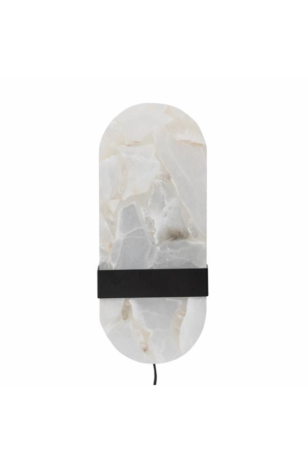 Bloomingville Taco Wall Lamp, White, Alabaster