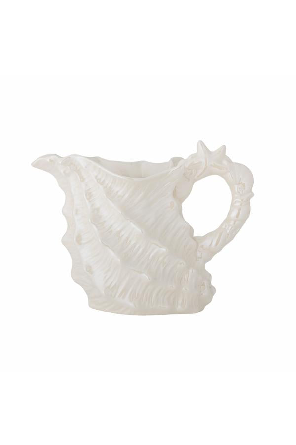 Bloomingville Shellie Jug, White, Stoneware