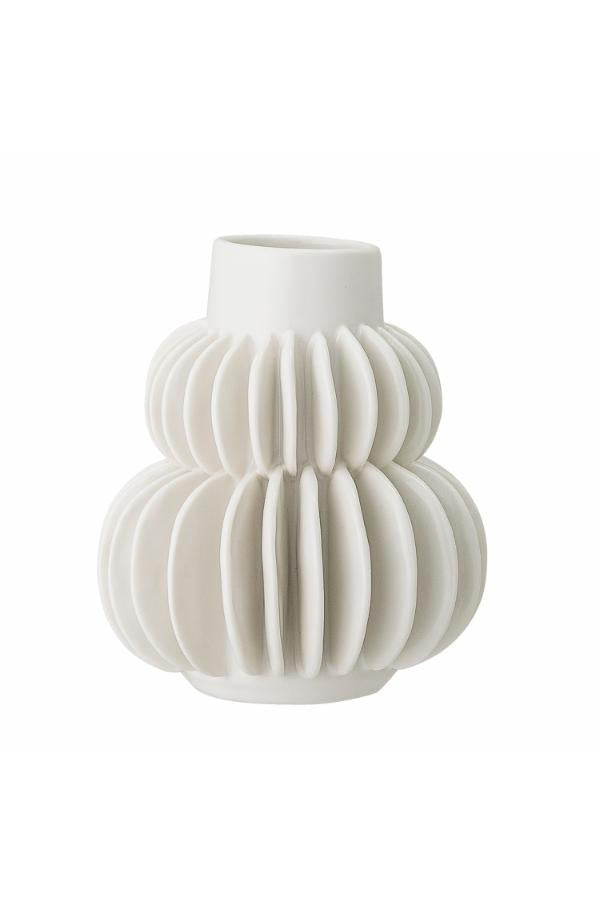 Bloomingville Halfdan Vase, White, Stoneware