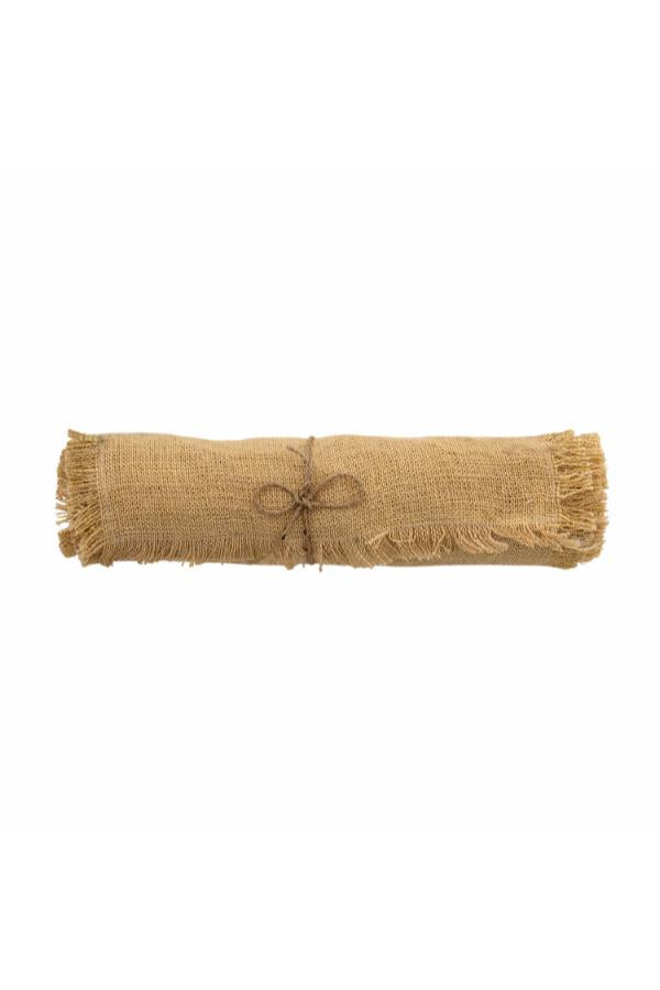 Bloomingville Janavi Table Runner, Yellow, Jute