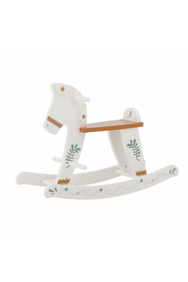 Bloomingville Mini Ruddy Rocking Toy, Horse, White, MDF