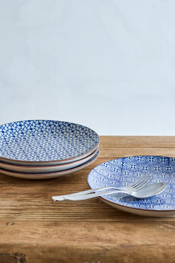 Bloomingville Karine Plate, Blue, Stoneware